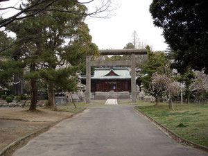 境内鳥居と参道