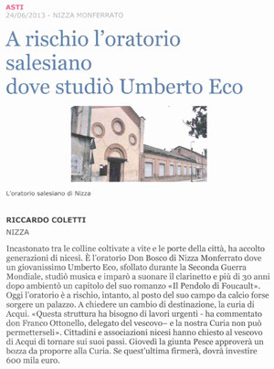 Articolo online La Stampa del 24-06-2013