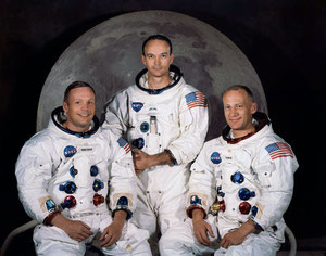 “阿波罗”11：从左到右-阿姆斯特朗、科林斯、奥尔德林