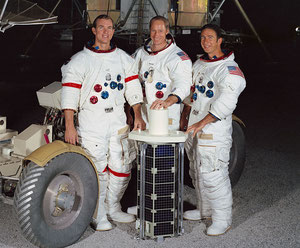 “阿波罗”15：从左到右- 斯科特、沃尔登和埃尔文