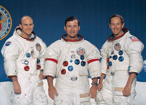 “阿波罗”16：从左到右- 马丁利、杨和杜克