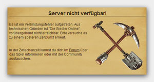 wartung arbeiten die siedler online