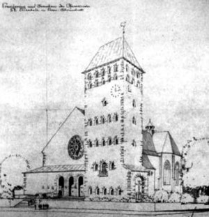 Plan zum Ausbau der Kirche 1948