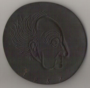 Ludwig Gies (1887-1966, "entarteter" Künstler) Hauptmann-Medaille 1957