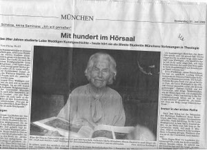Luise Weddigen als älteste Studentin der Theologie
