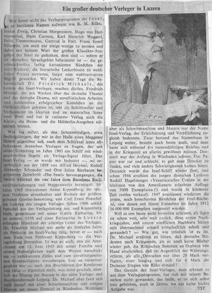Friedrich Michael in Luzern LNN-Ausriss