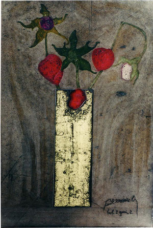 "Torre Gemella Rose" 2002 olio su faesite 50x35. Coll. E.Forlai.