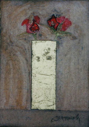 "T.G. Rose" 2002 olio su faesite 40x30. Coll. Scarafuggi.