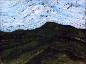 "Colline" 2001 olio su faesite 19x25