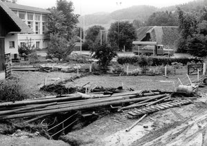 Luthern, Schwarzenbach und Schulhausplatz, Überschwemmung 24. Juli 1972  (UW 9)