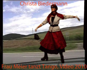 Frau Meier tanzt Tango, 2012, Trickvideo VOR und HINTER der Kamera: Christa Biedermann