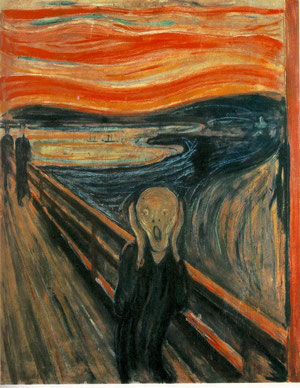 Il grido Di Munch olio su tela 1893