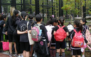 平川動物公園での観察の様子