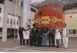 La locomotiva Santa Fe SD 75 in scala 1:1 costruita per la mostra "American Trains"