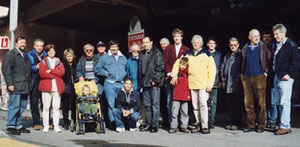 I soci durante la visita al club CEAV di Samedan