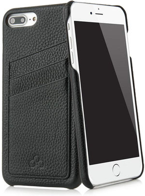QUADOCTA No.3 iPhone 7/8 Plus Hülle in Schwarz aus feinstem Leder