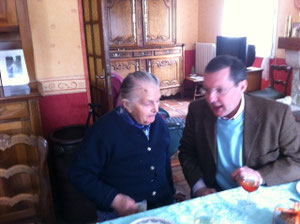 Anniversaire des 103 ans de Mme Gilbert, à Saint-Maur-des-Bois le 31 mars dernier