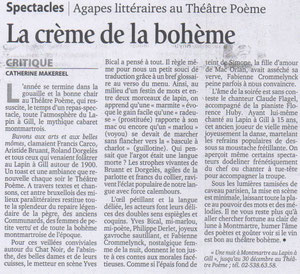 Catherine Makereel, Le Soir 11 décembre 2004