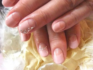 オークルベージュフレンチネイル♡