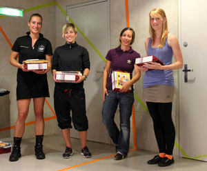 Siegerbild Damen: 1. Regina Ströbel (DE), 2. Andrea Zwicky (CH), 3. Claudine Boyer (CH) und Ilva Gerber (CH)