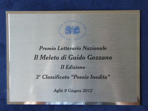 Literary Prize "Il Meleto di Guido Gozzano'' - Agliè (Torino) - June 2012