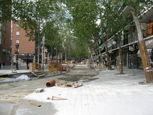 Obras de peatonalización calle Mayor año 2009