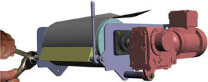 Conveyor belt cleaner for use in the food industry.