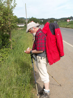 Siegfried H. Kägler auf dem Jakobsweg 2005