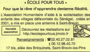 Suite à l'Assemblé Extraordinaire du 17 janvier, l'Association déménage et annonce sa venue à Saint Brevin sur le Brev'Info !