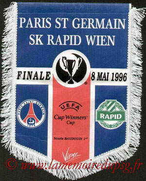 Fanion PSG-Rapid Vienne  1995-96