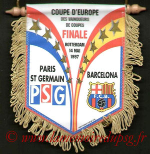 Fanion PSG-FC Barcelone  1996-97
