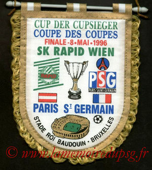 Fanion PSG-Rapid Vienne  1995-96