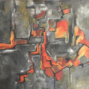 untitled, Öl auf Leinwand, 100 x 100 cm