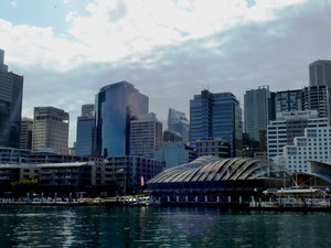 Sicht auf die City von Darling Harbour
