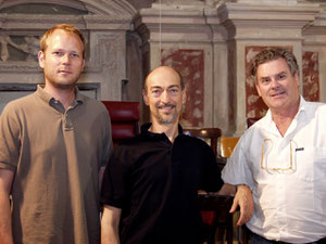 With Alessandro De Marchi, Juian Schwenkner in Mondovì