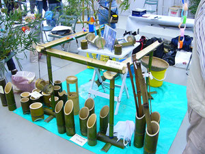 手づくり市での竹遊会竹製品
