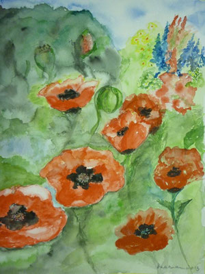 für Hans ... roter Mohn nach Vorlage