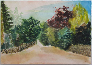 Stettiner Idylle 1990 Aquarell 17,5 x 25 cm, Foto: Günter Wintgens