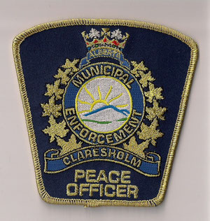 Alberta Municipal Enforcement - Claresholm - Peace Officer  (Actuel / Current)  (Neuf / New)  1x