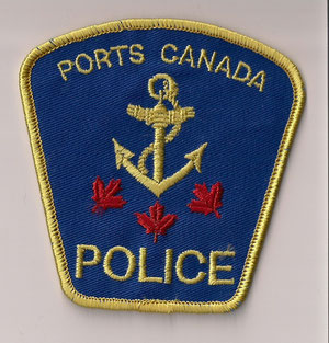 Ports Canada Police  (Fond bleu pâle / Pale blue background)  (Années 90 / Years 90's)  (Ancien / Obsolete)  (Neuf / New)  1x