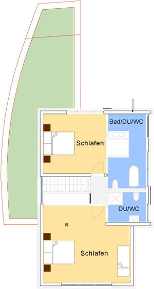 Grundriss des Obergeschoss