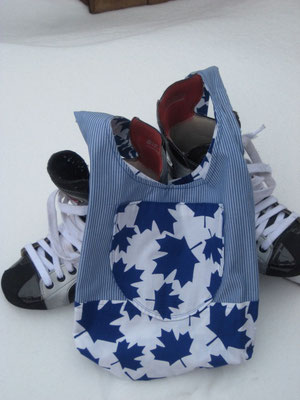 Blue Maple Leaf fabric like Steve's gift