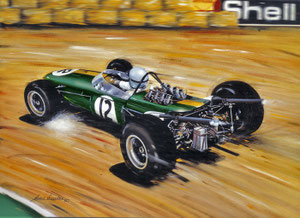Jack Brabham 1966 (Gouache 65X50cm)