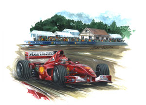 Michael Schumacher 2000 (Gouache 50X40cm)
