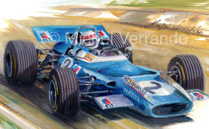 Jackie Stewart 1969   (Gouache 50X40cm)