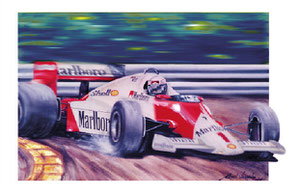 Alain Prost 1985 (Gouache50x65cm)