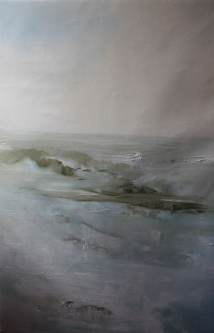 Diluvio, olio su tela 2009, cm 100 x 150