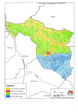 Carte des grandes entités paysagères