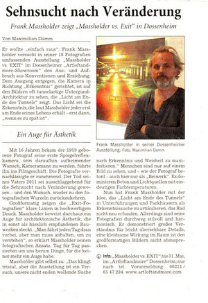 Rhein-Neckar-Zeitung 13.05.2013...mehr zur Ausstellung bitte auf Zeitungsausschnitt klicken...