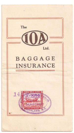 6d on Insurance baggage policy.14/04/1939